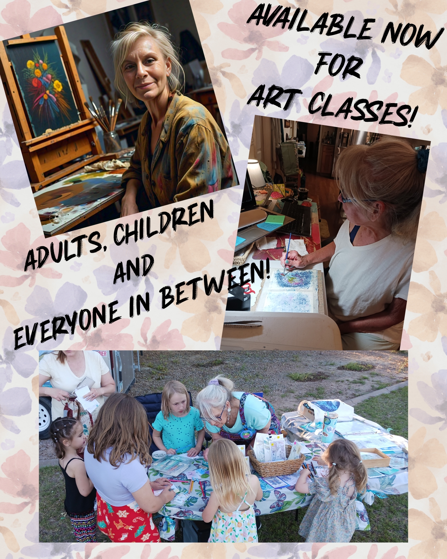 Art Class Flyer Available Now for Art Classes!